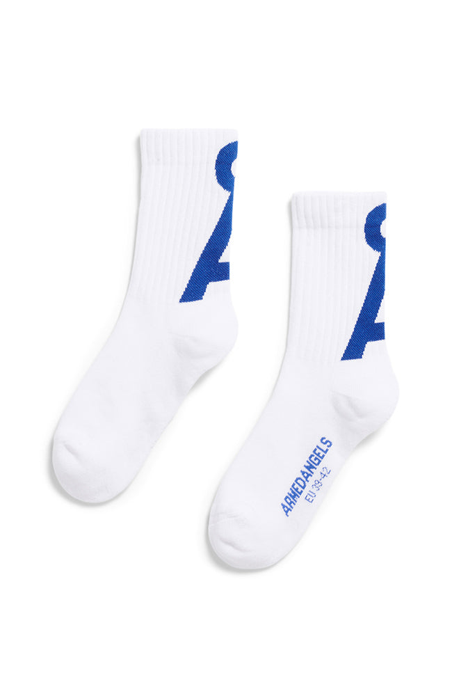 Saamus sok short white-dynano blue
