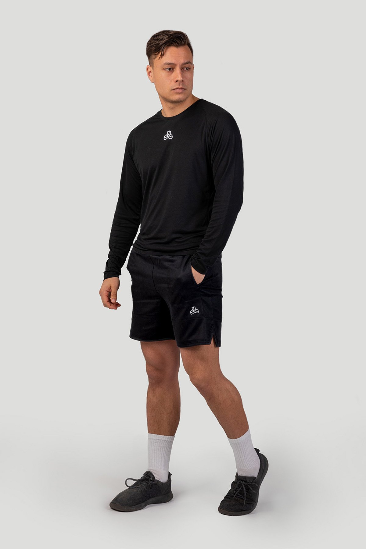 Iron Roots mannen vegan T-Shirt Longsleeve Zwart