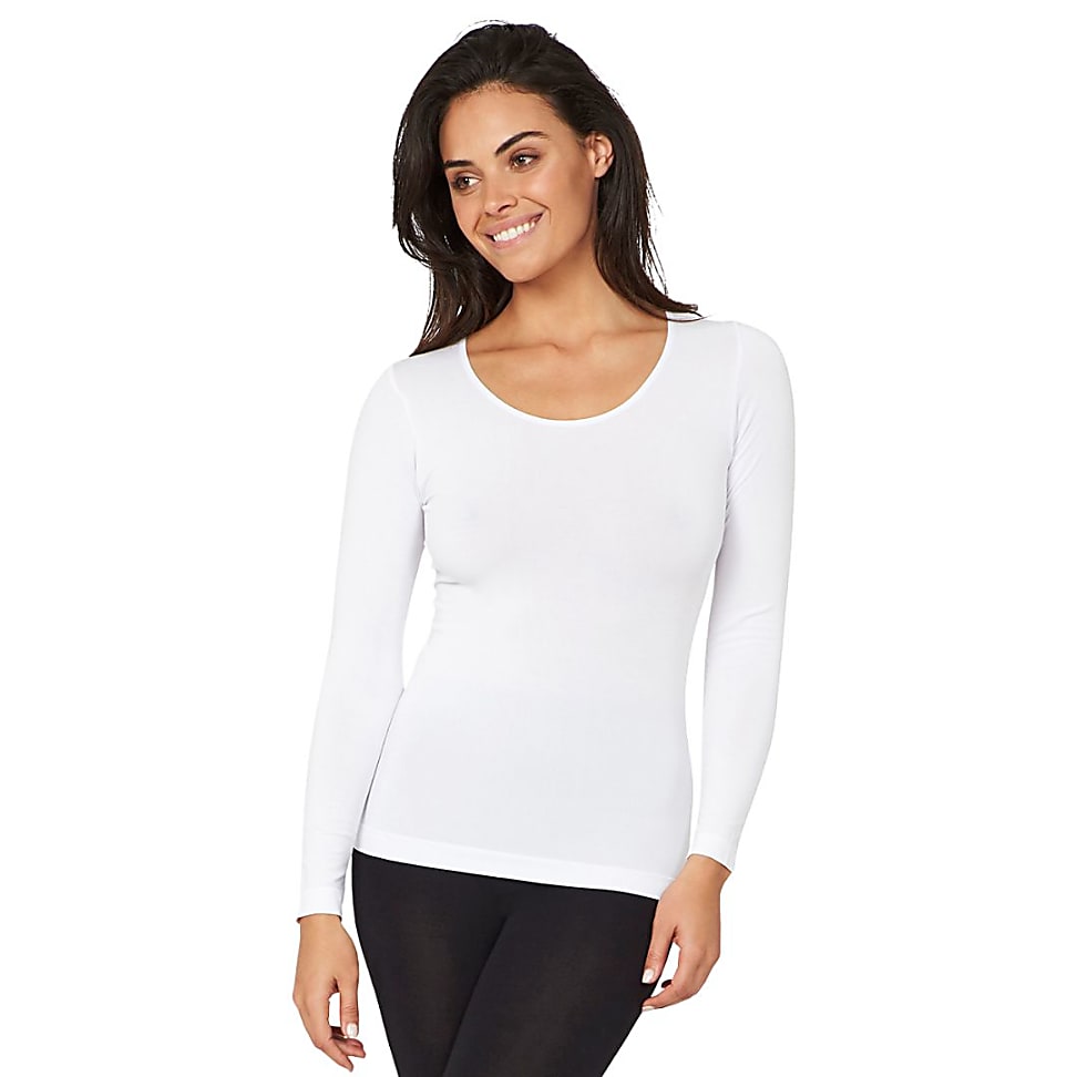 Boody Dames Top Lange Mouw - Wit L