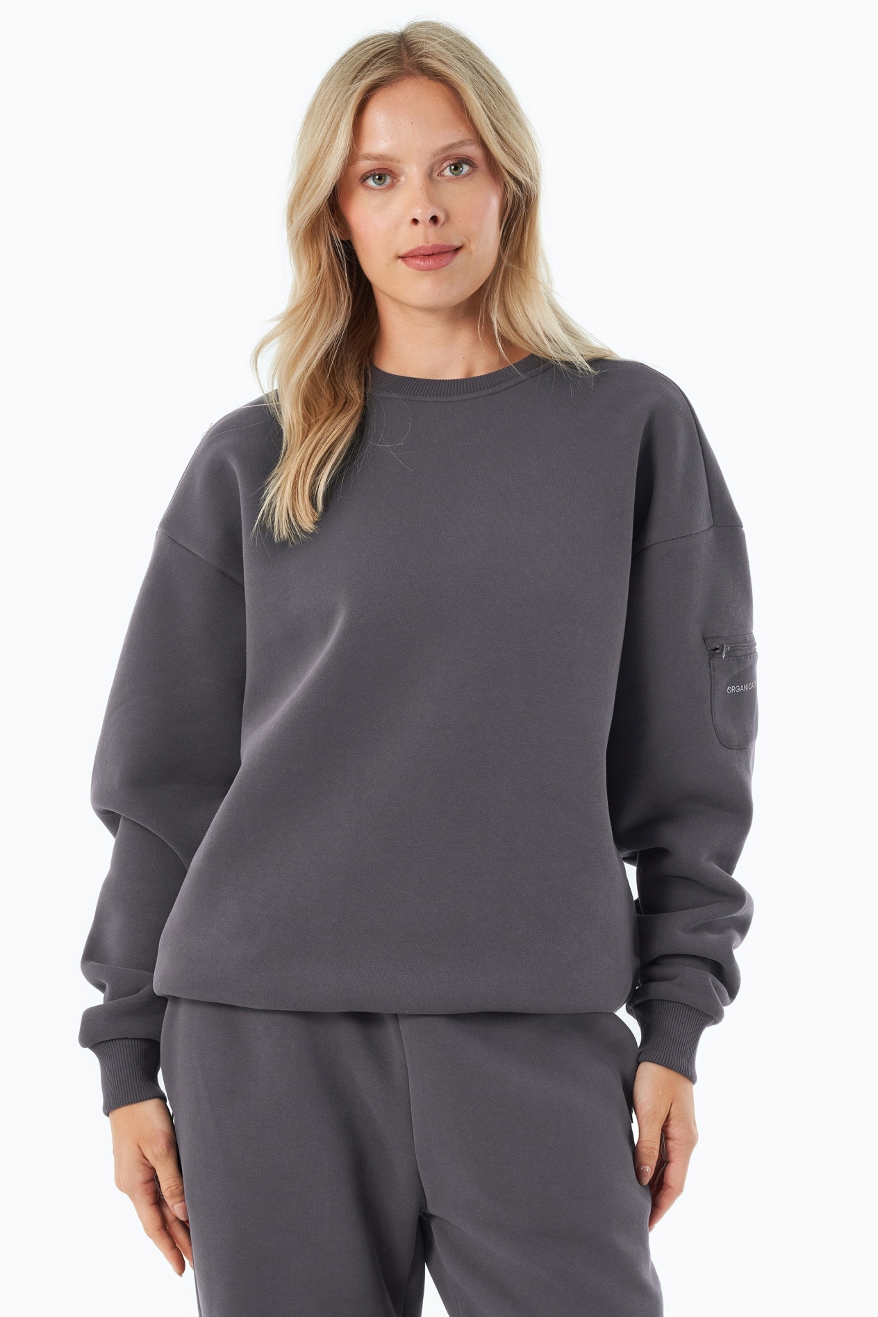 ORGANICATION mannen vegan Sweatshirt Saylorr Shadow Grey