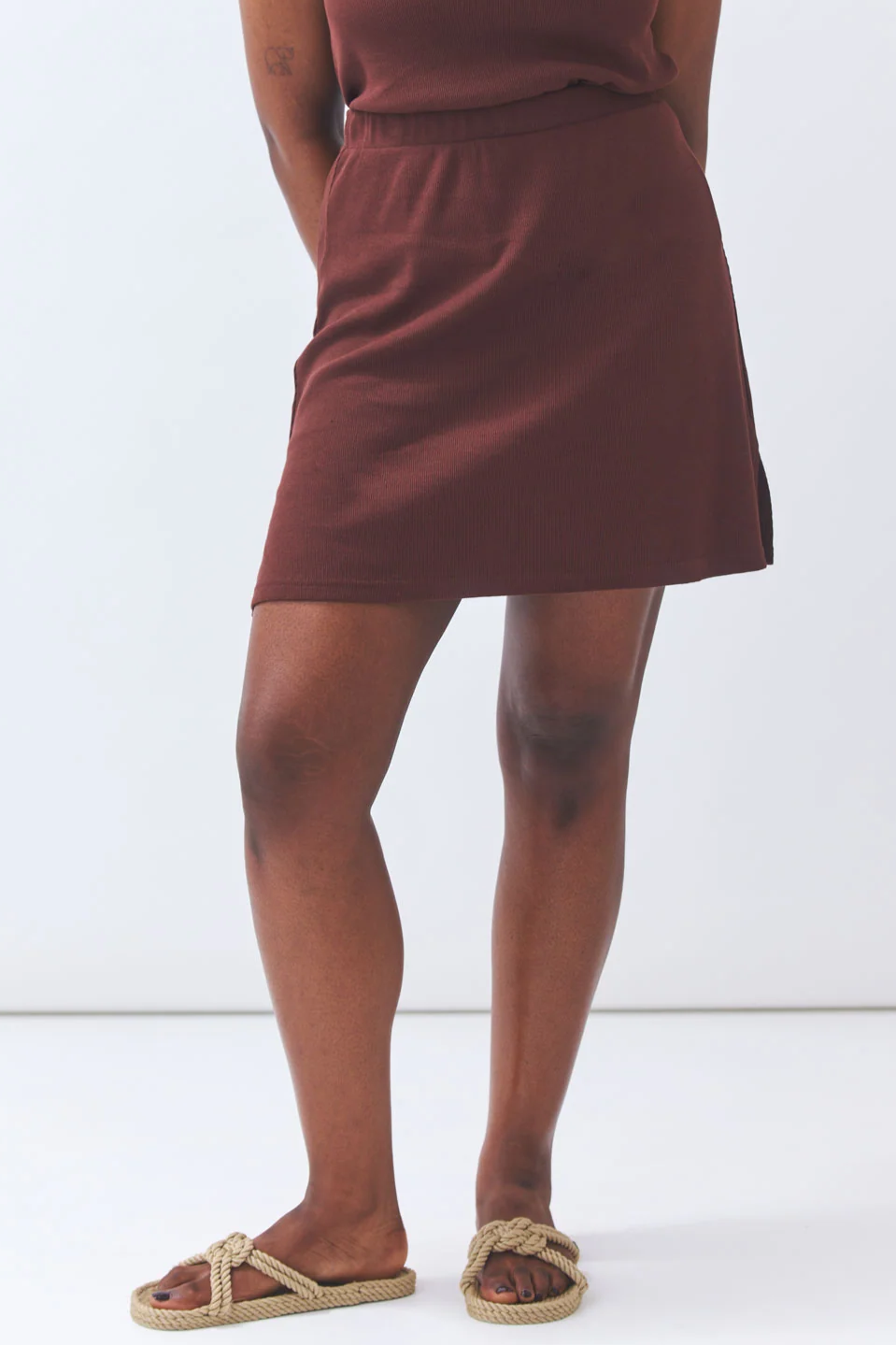 BaÃ¬ge the Label  Mini Rok Bay Donker Chocolade