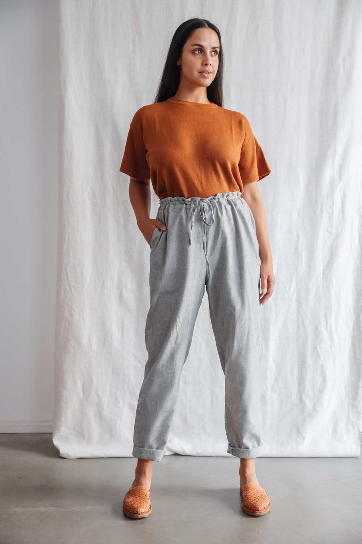 Jyoti Fair Works  Broek Kaveri Lichtgrijs