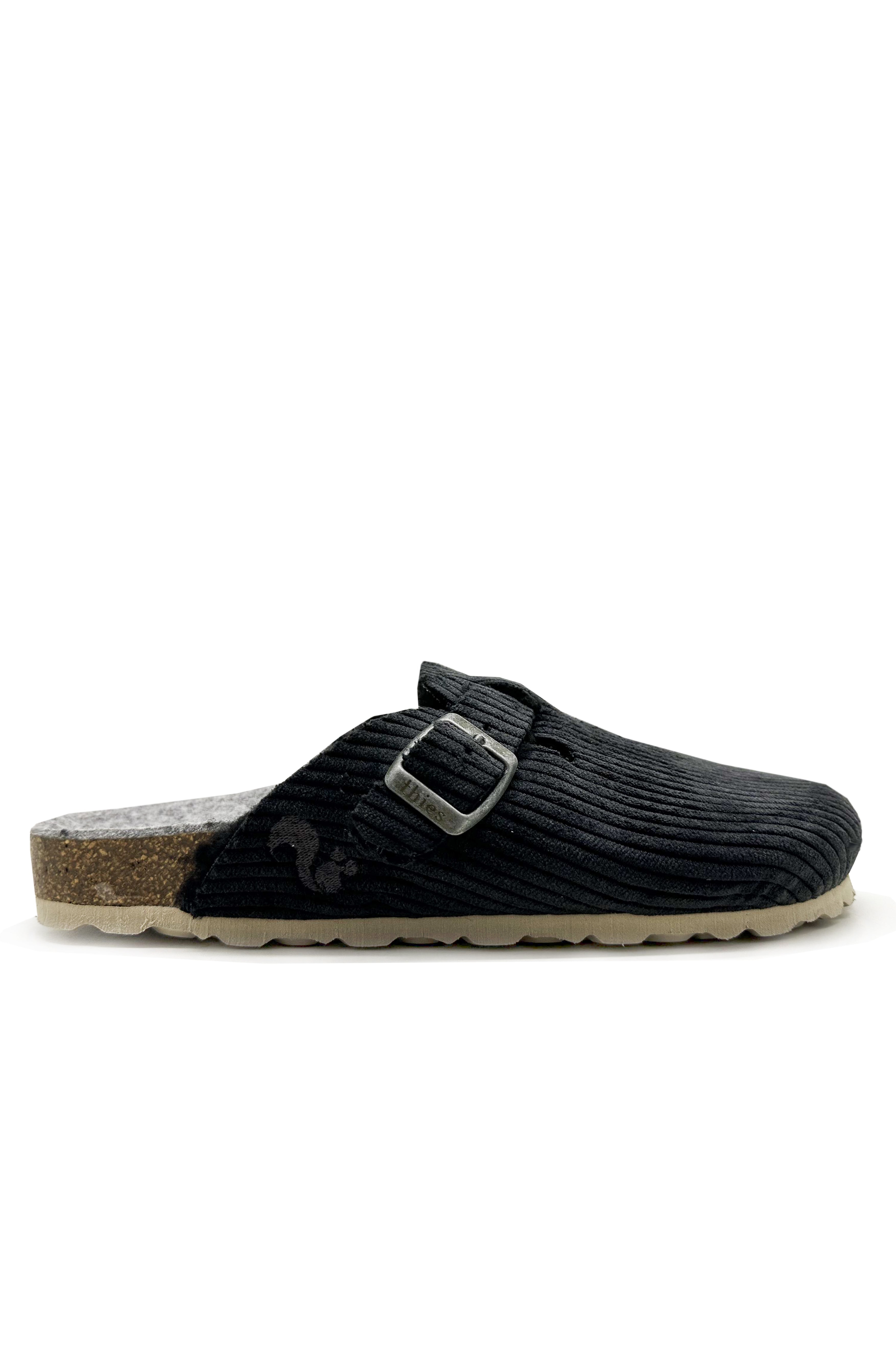 thies 1856 mannen vegan Klomp Eco Cord Smoke Zwart