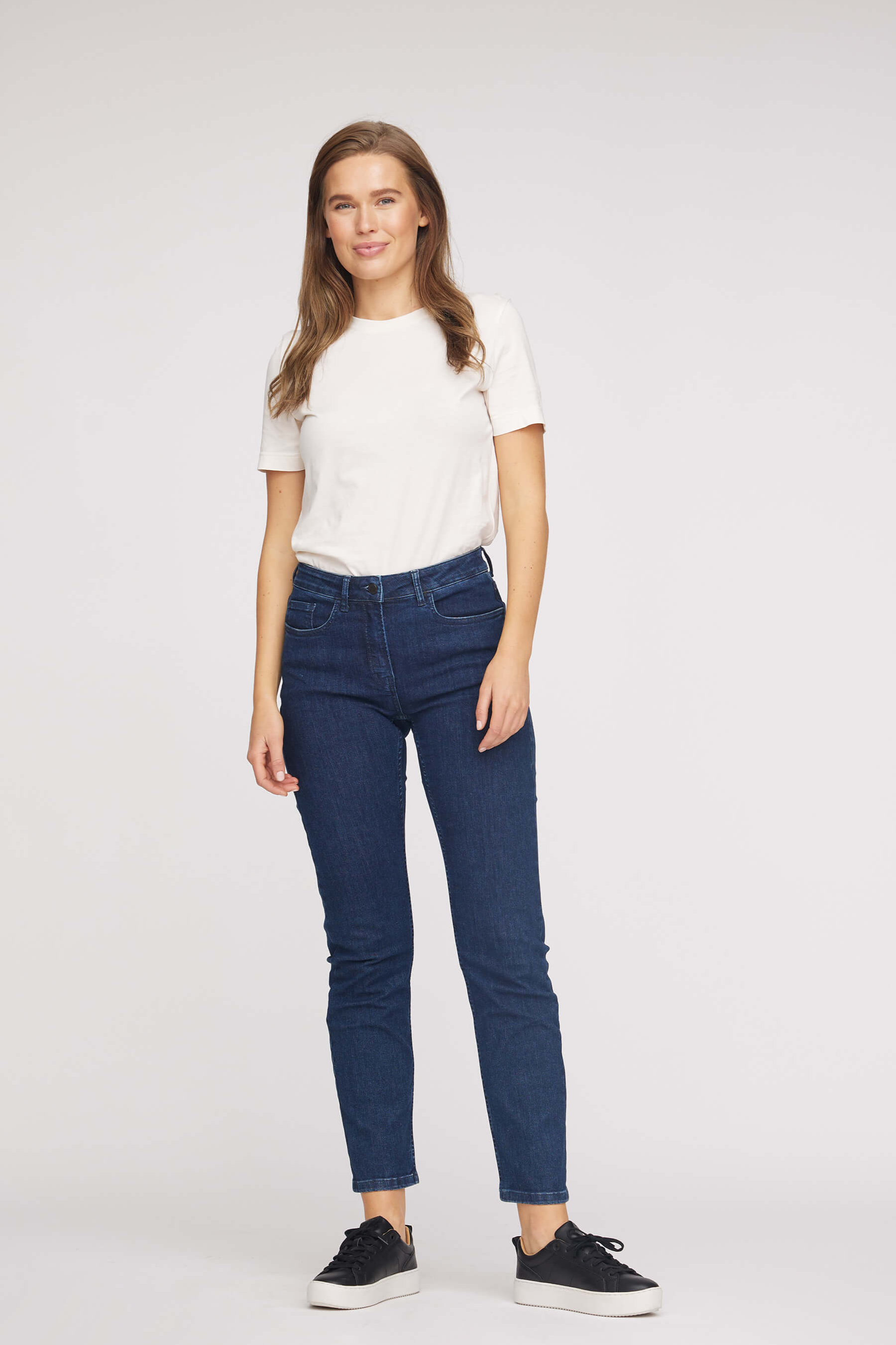 LAURIE  Jeans Charlotte Regular Middellange Ecolabel Donkerblauw Denim