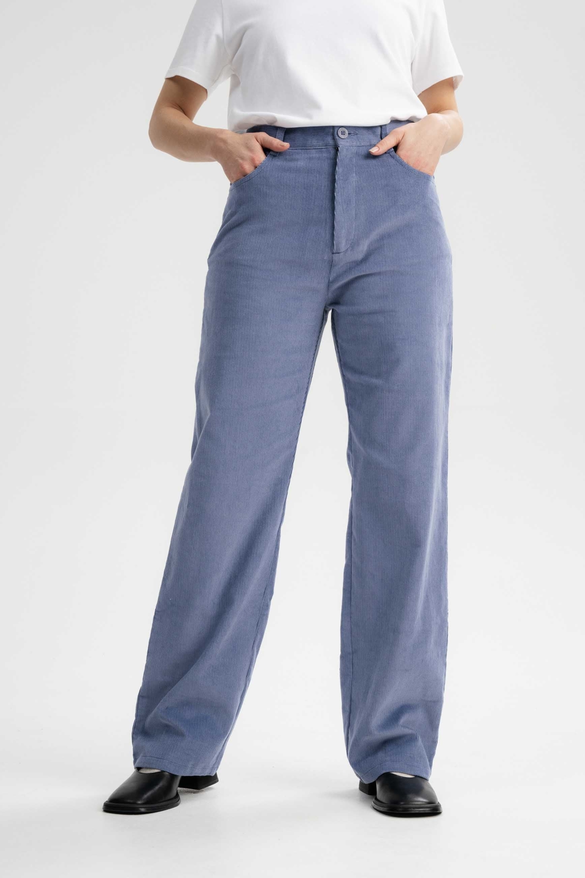 MELA  Broek Corduroy Oorja Dove Blue