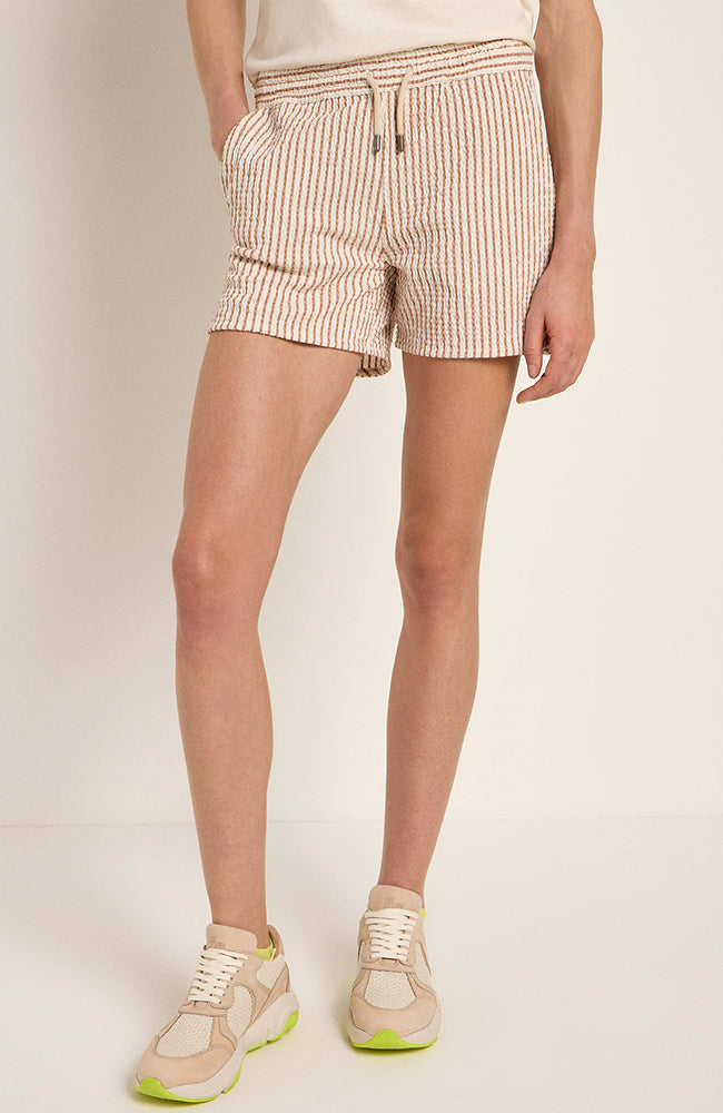 Lanius  Shorts Streep Off White & Mokka