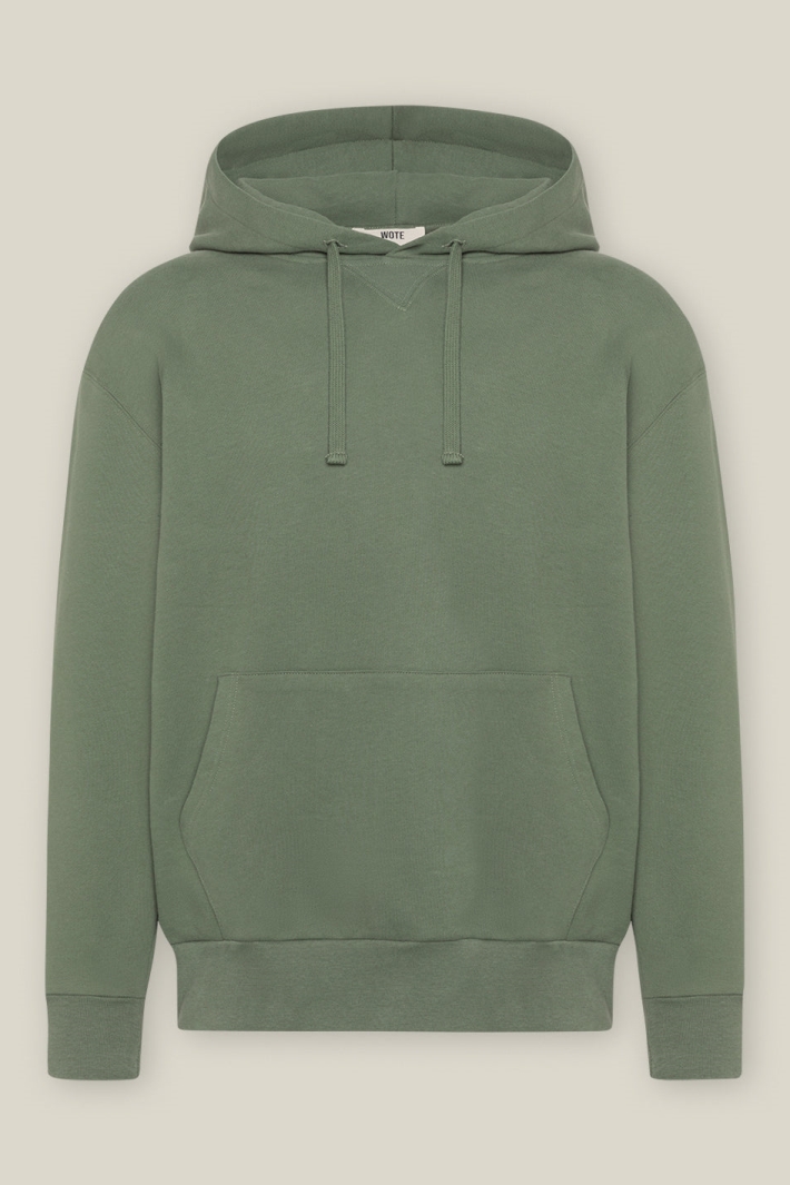 WOTE mannen vegan Sweatshirt Met Capuchon Oliv