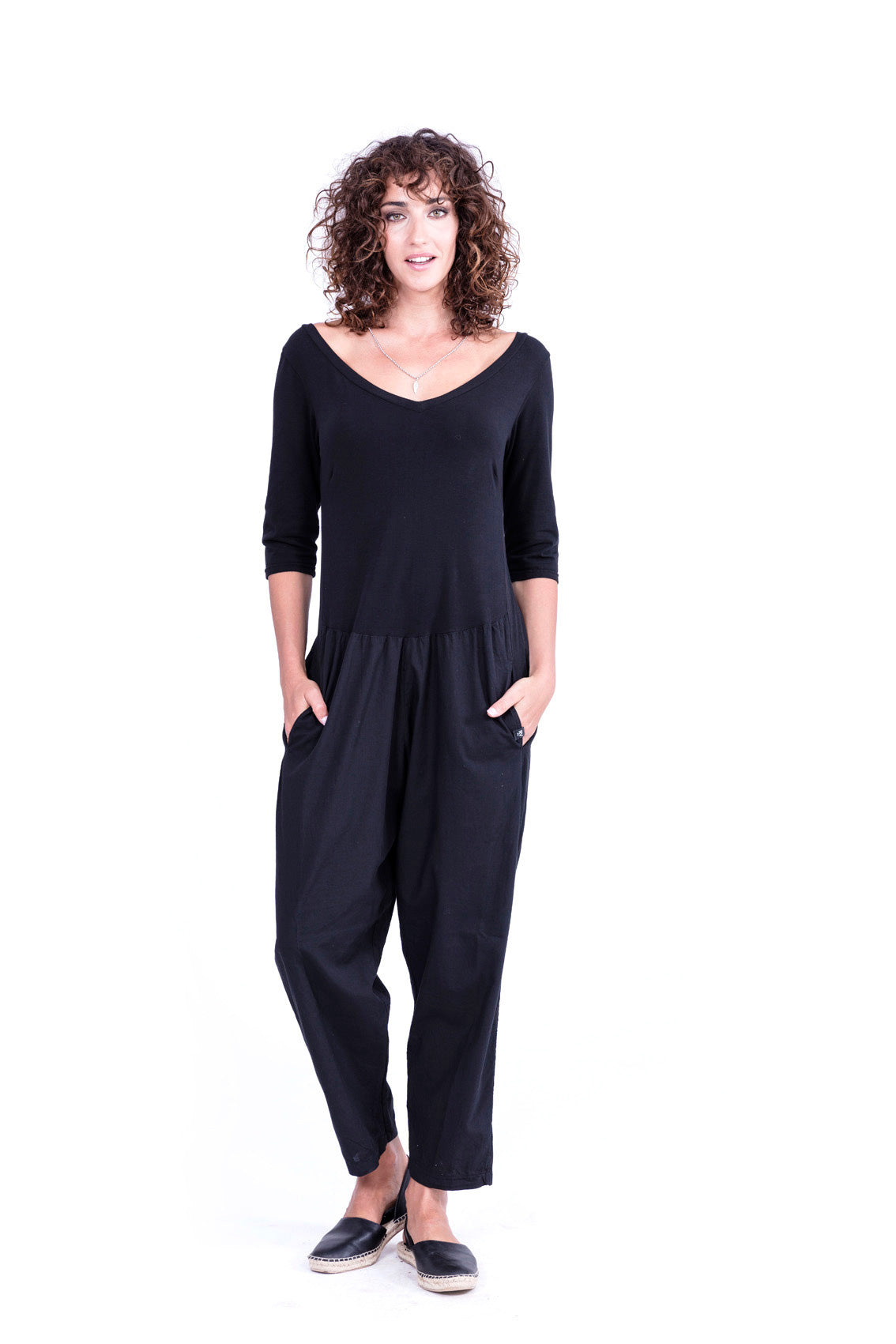 RAVENS VIEW IBIZA  Jumpsuit Middernacht Mono Zwart