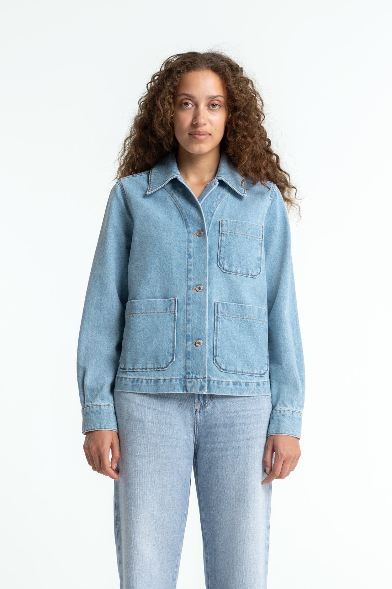 Kings of Indigo  Jas Denim Navarre Reef Super Light Washed Blauw