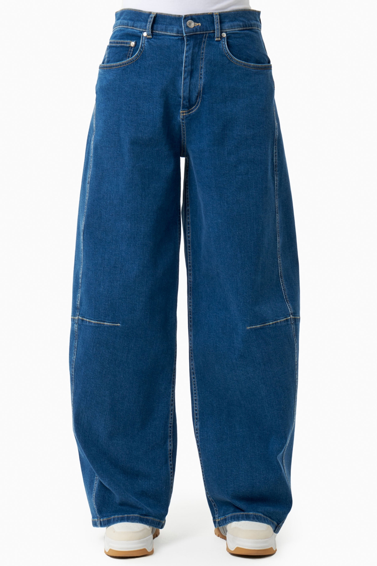ORGANICATION  Jeans Wijde Pijp Blauw