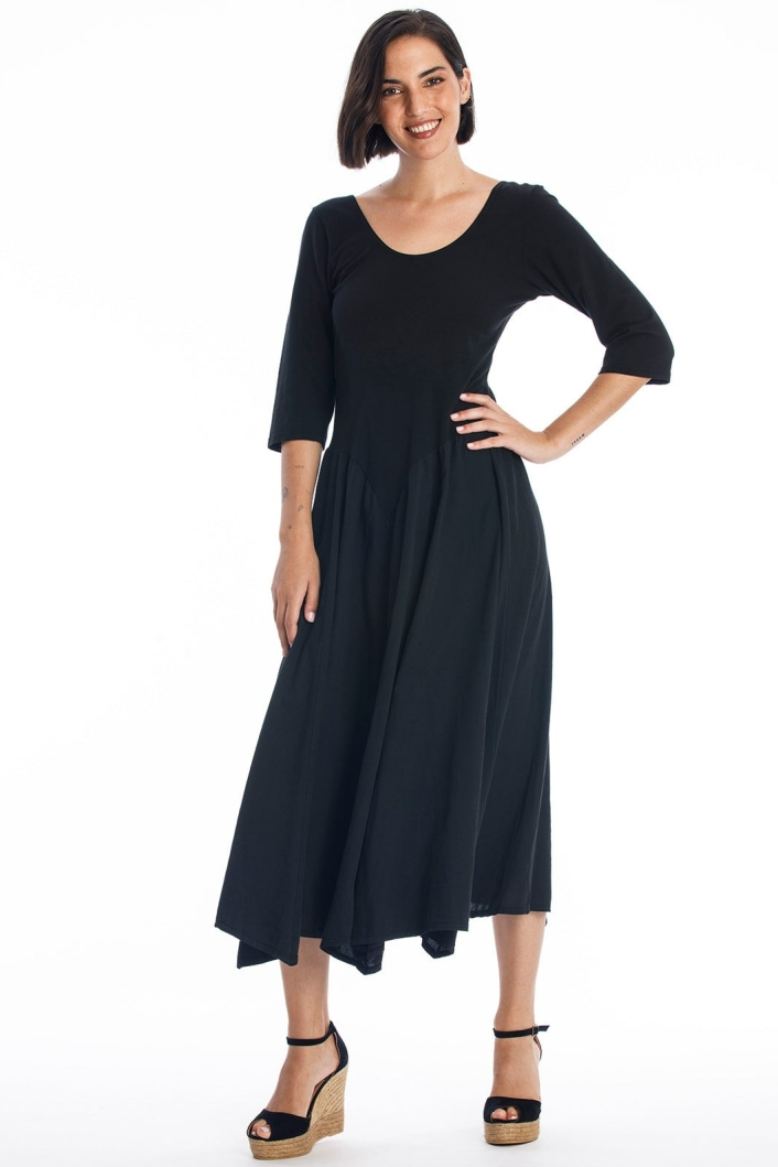RAVENS VIEW IBIZA  Midi-Jurklook Zwart