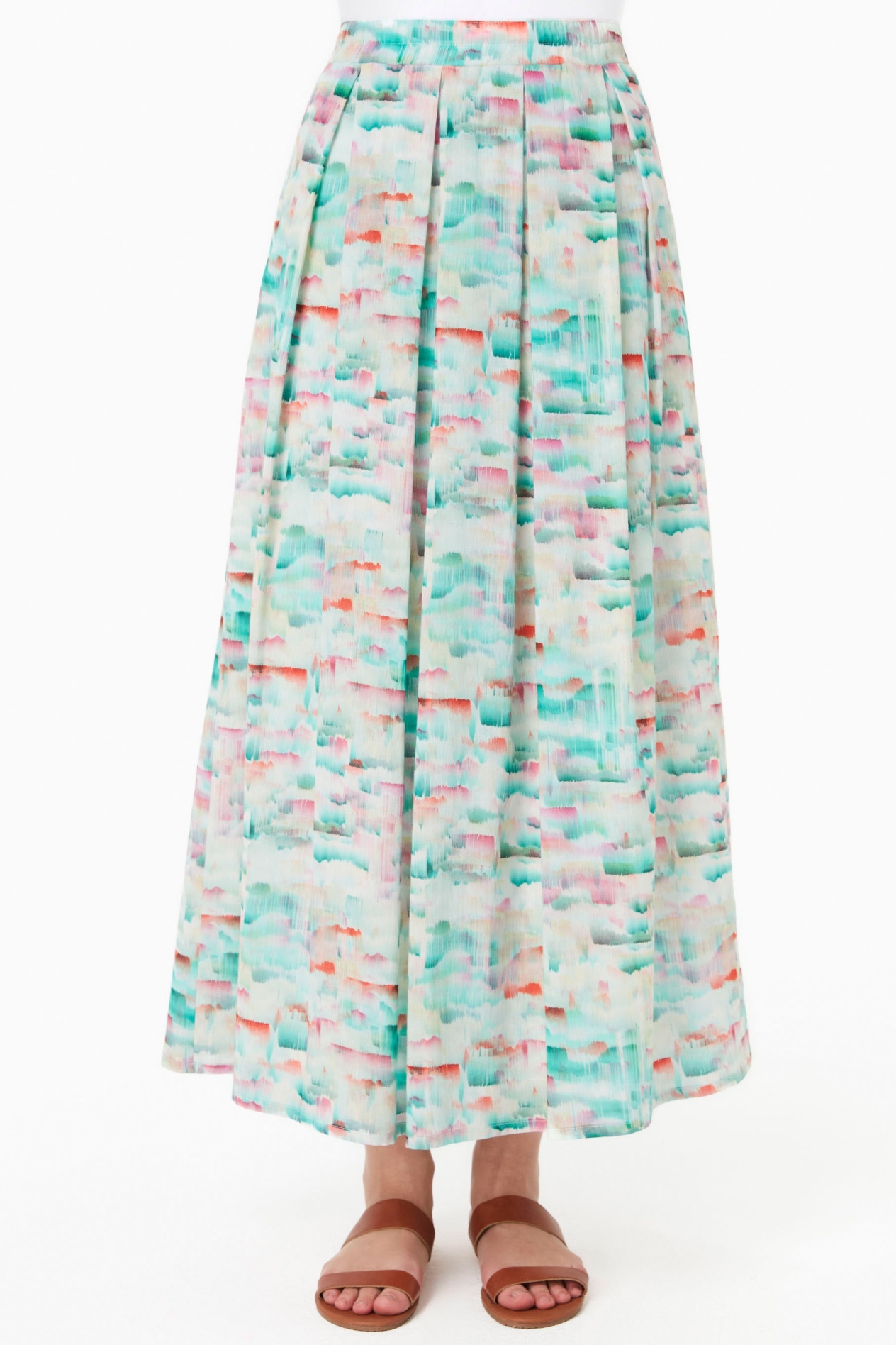 ORGANICATION  Rok Lang Crinkle Voile Geborsteld