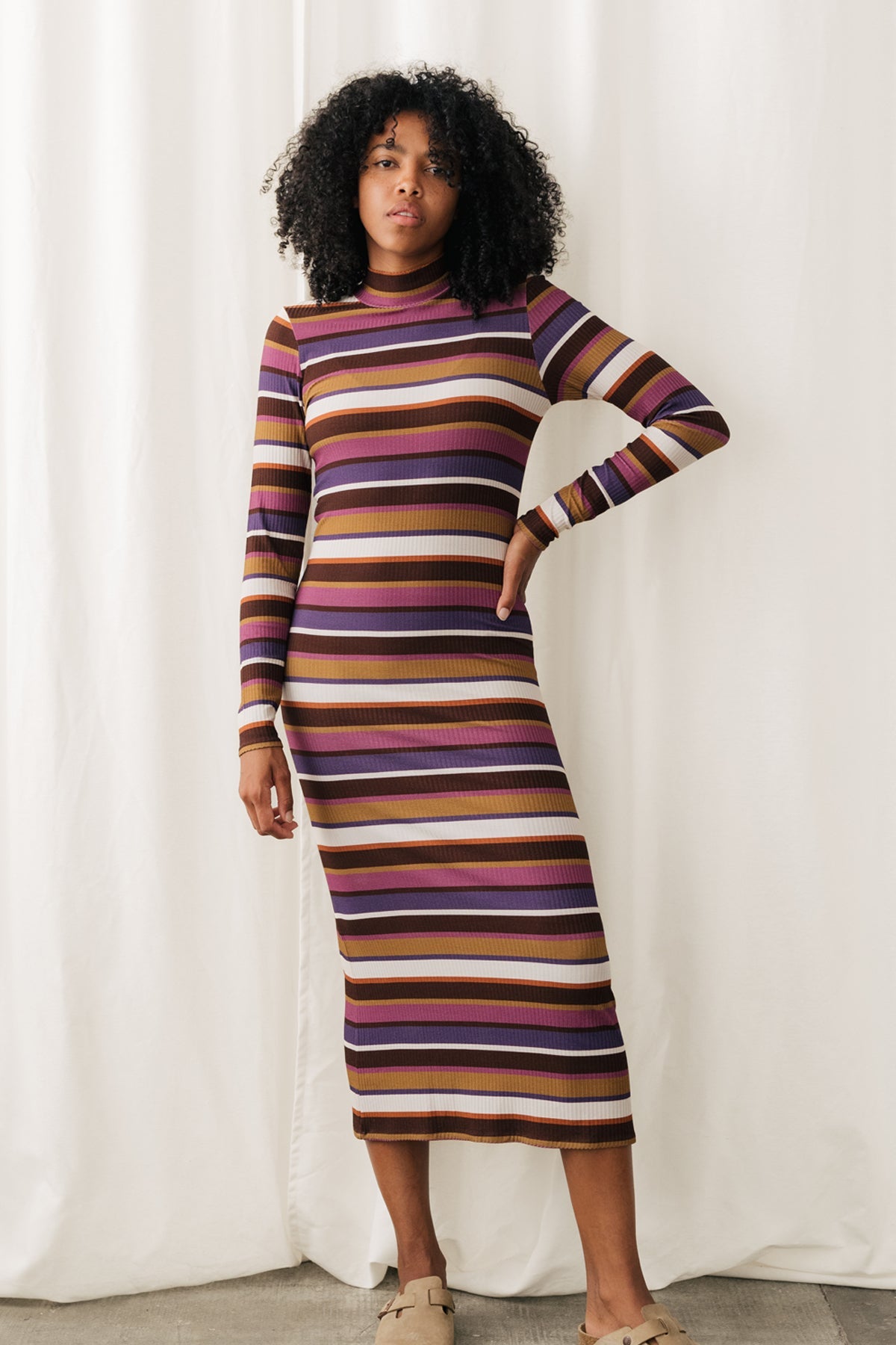 TWOTHIRDS  Jurk Barleycove Multicolour Strepen