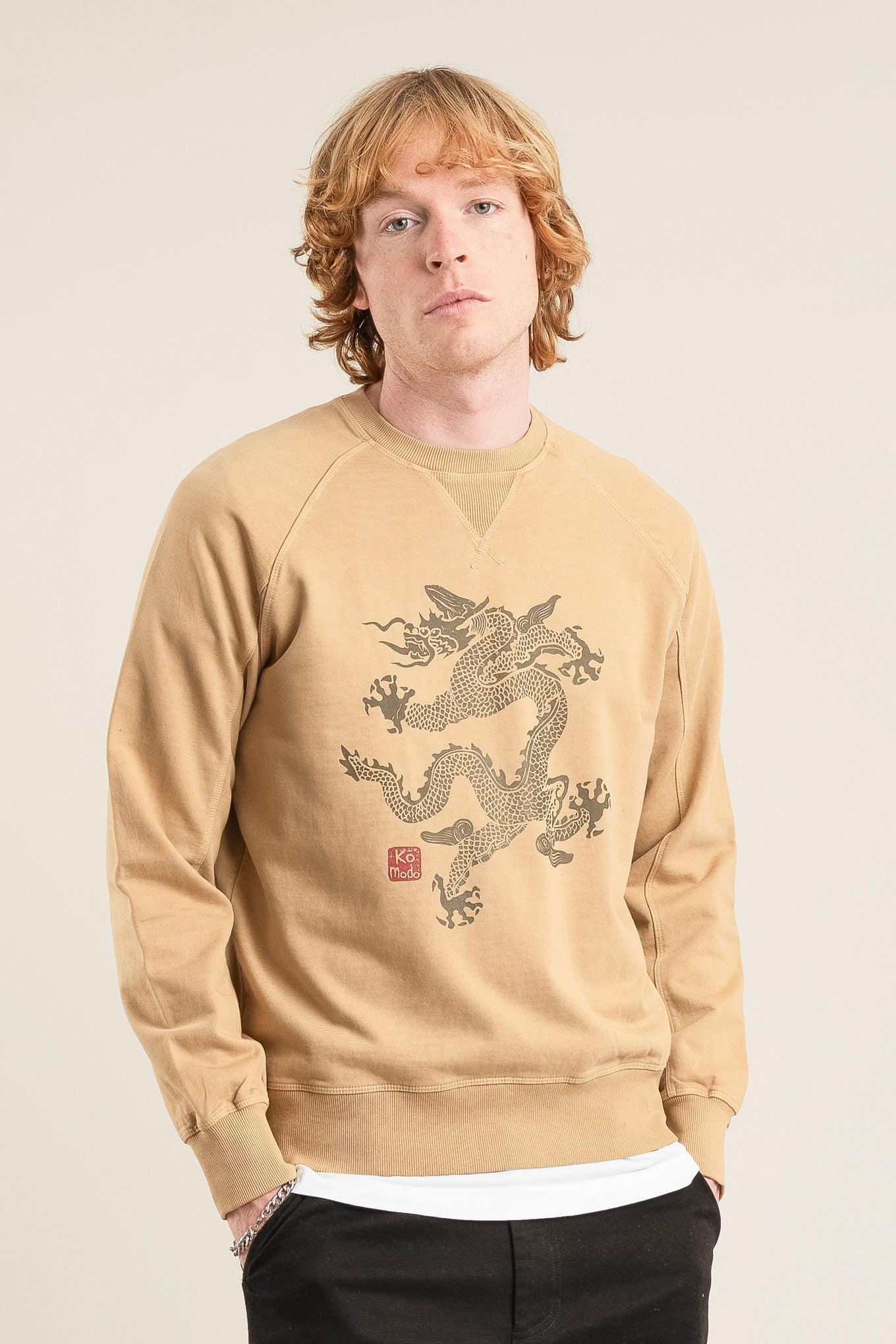 KOMODO mannen vegan Sweatshirt Draak Croissant