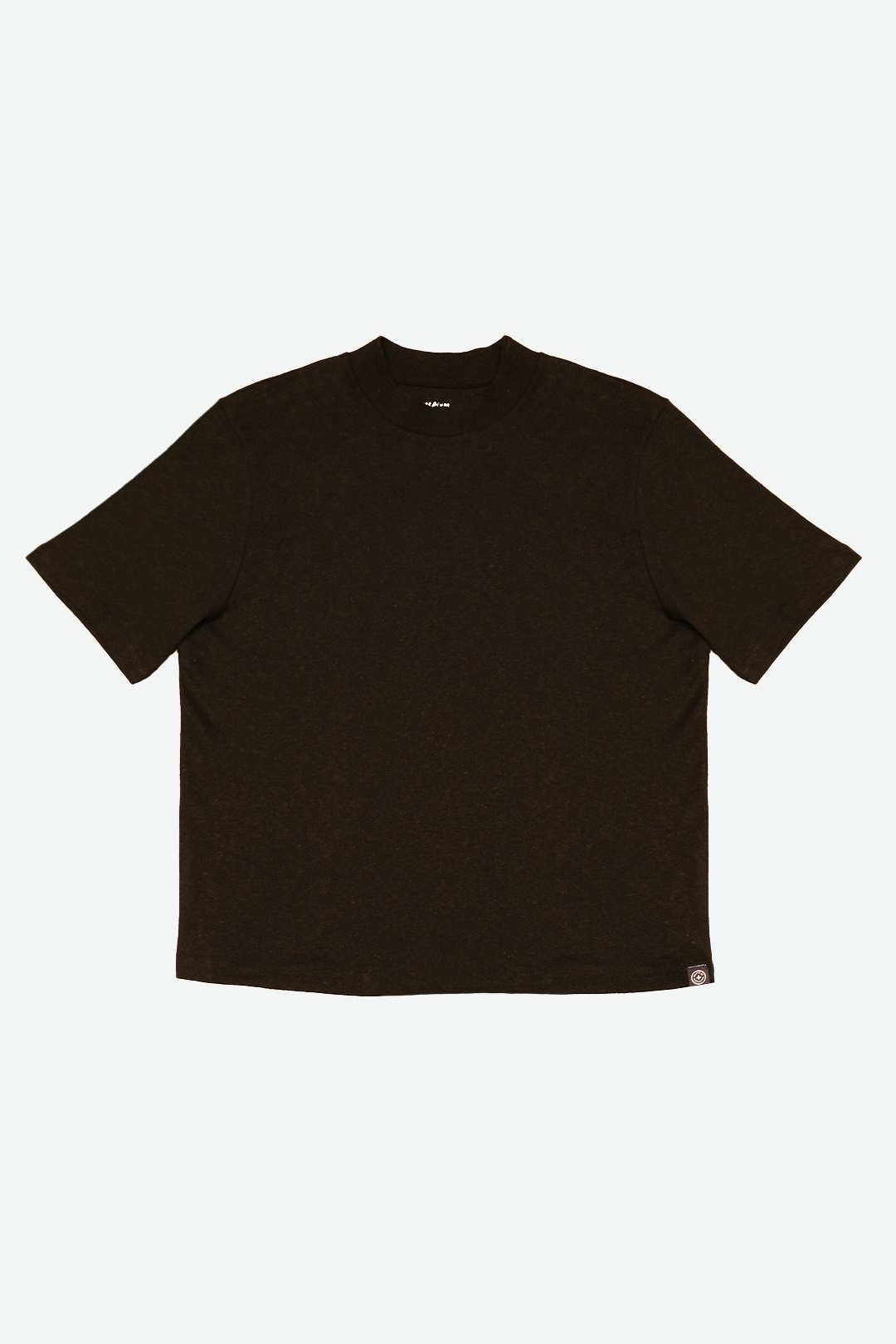 Kuyichi  Mock Neck T-Shirt Jill, Gitzwart