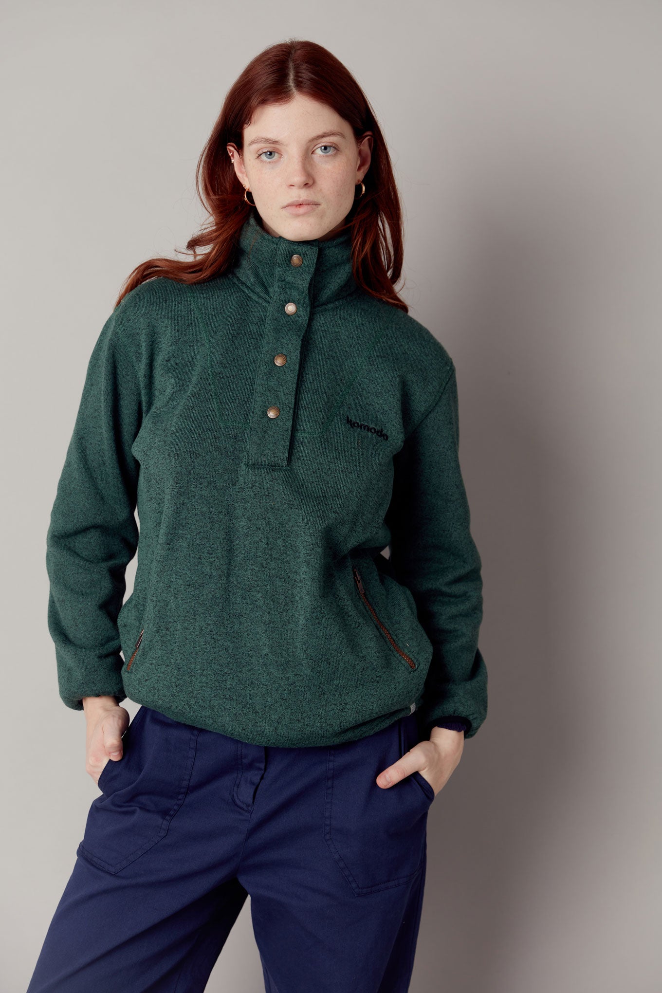 KOMODO  Moon Recycled Pet Fleece Groen Dames