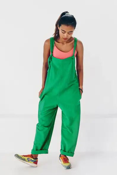 Vegan Jumpsuit Groen - The Driftwood Tales