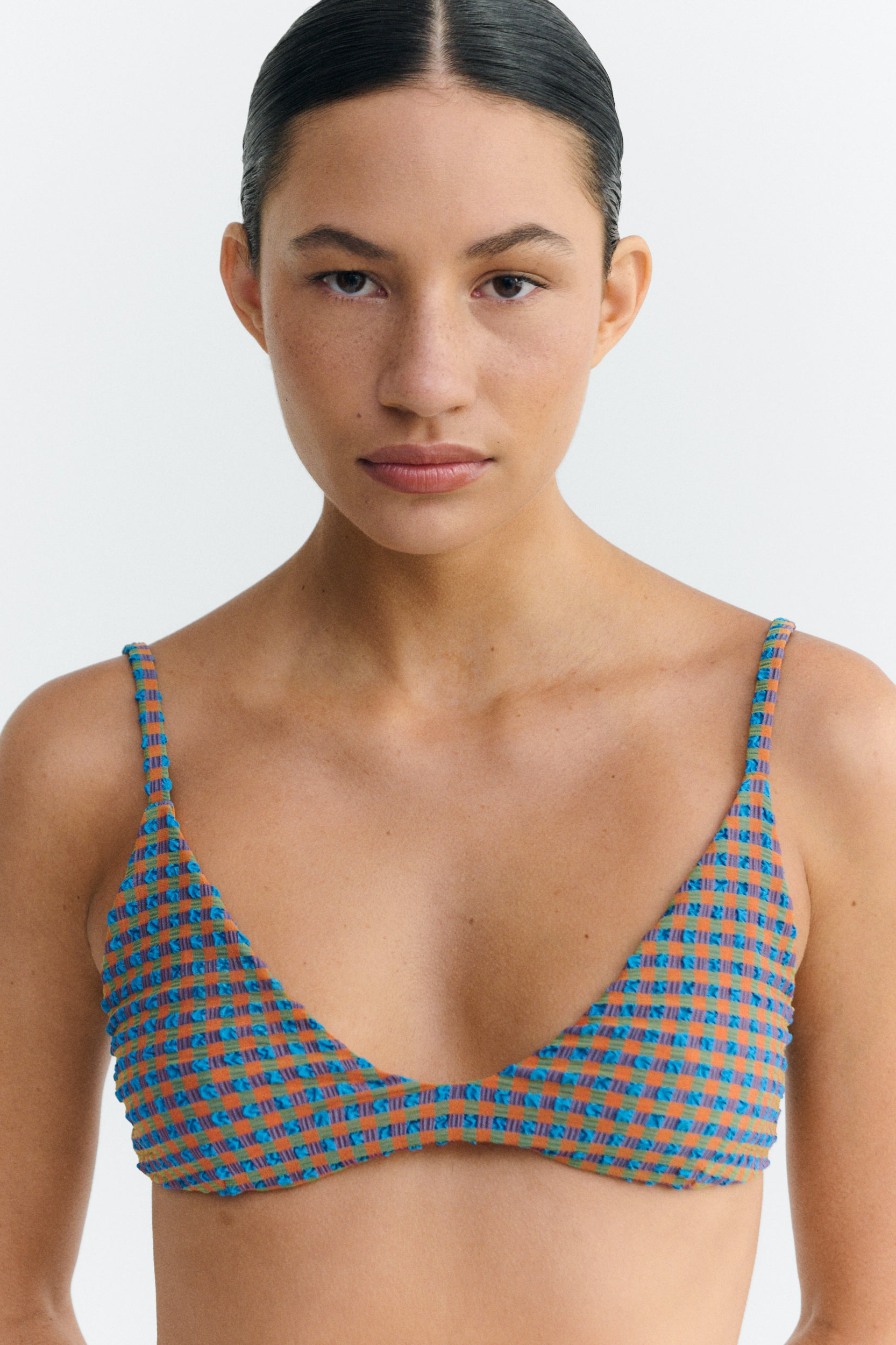Thinking MU  Bikinitop Positano Oranje/Blauw