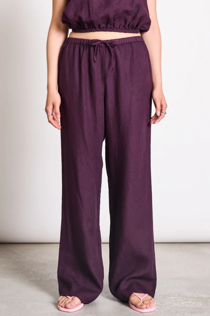 JAN 'N JUNE  Broek Sjov Trekkoord Cherry Lacquer