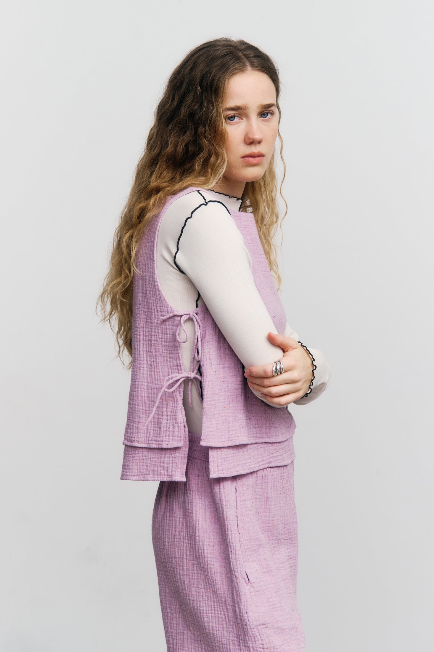 Rotholz  Wrap Top Pink Mist