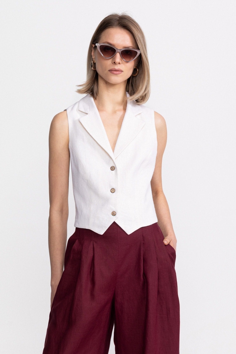 De IONESCU  Gilet Snagov Off White