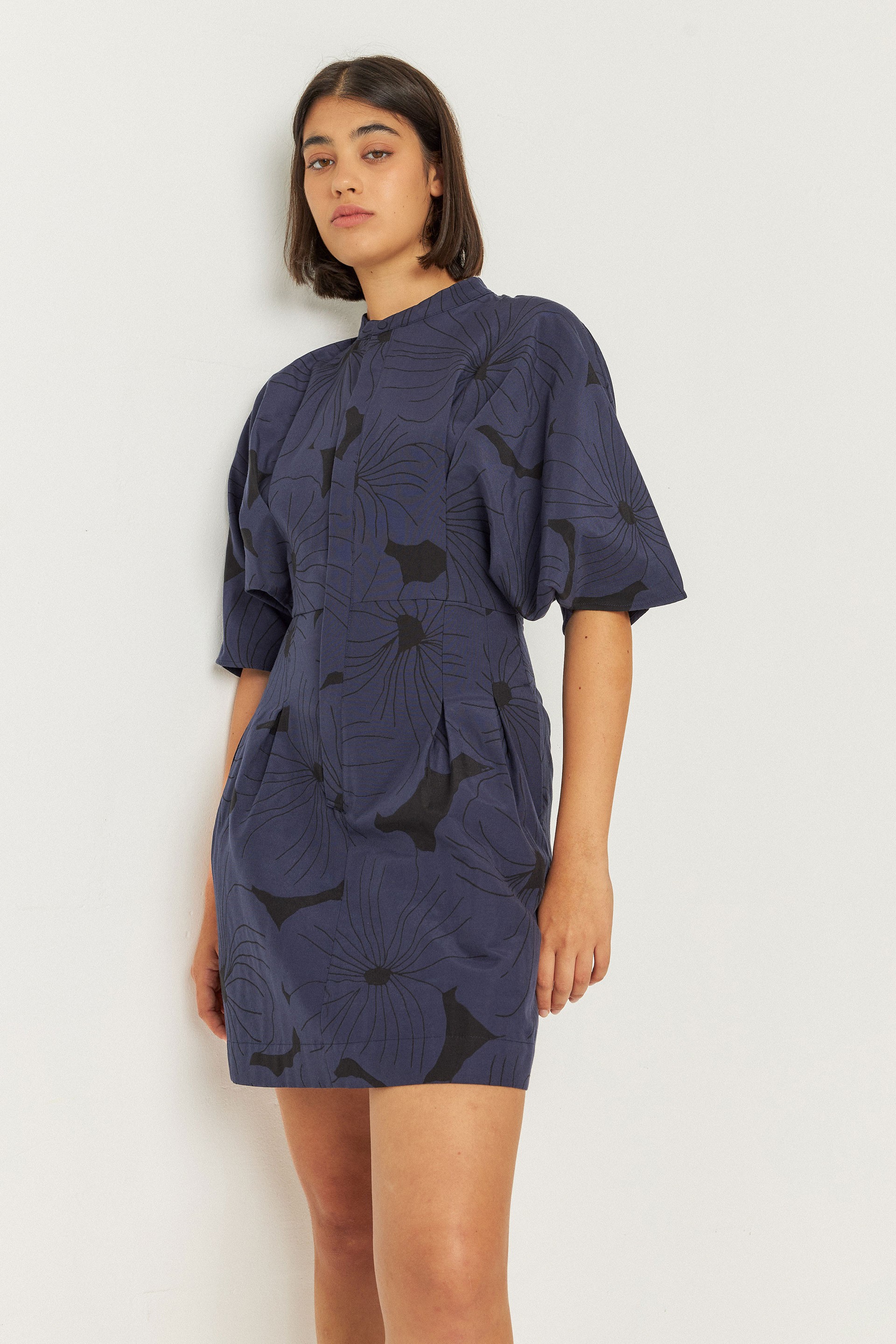 SKFK  Jurk Hebe In Marineblauw