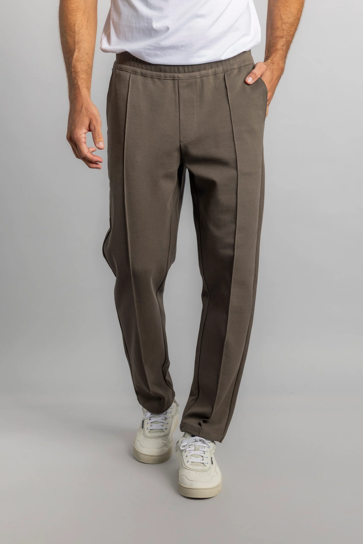 DIRTS mannen vegan Casual Broek In Steenbruin