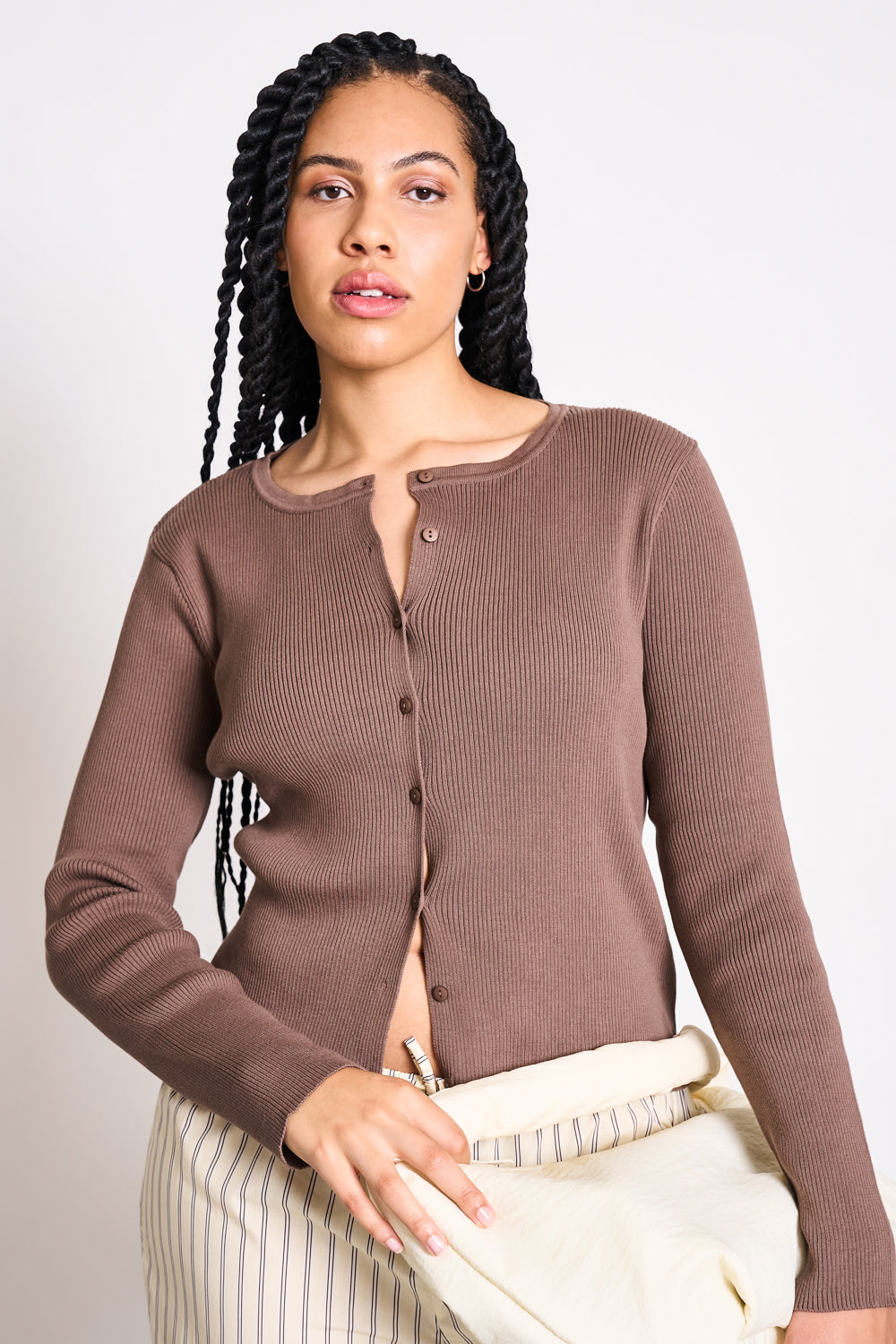 JAN 'N JUNE  Cardigan Glimt Clay Brown
