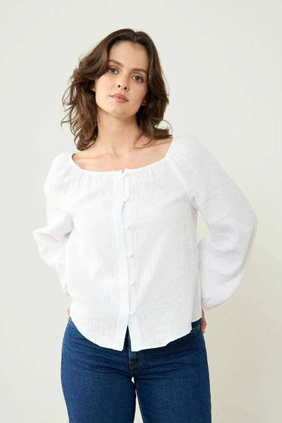 Clotsy  Blouse Teresa White