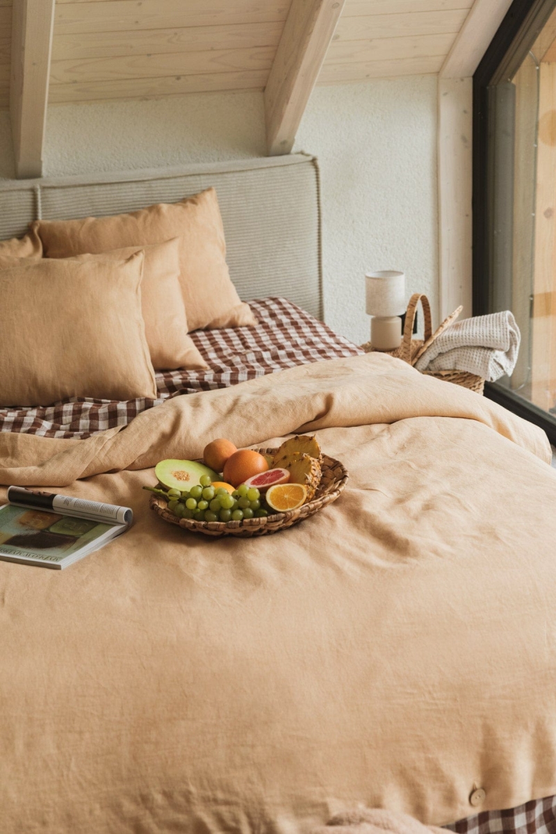 AmourLinen  Set Beddengoed Mosterd