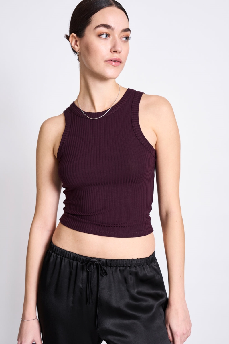 JAN 'N JUNE  Tanktop Rib Porto Cherry Lacquer