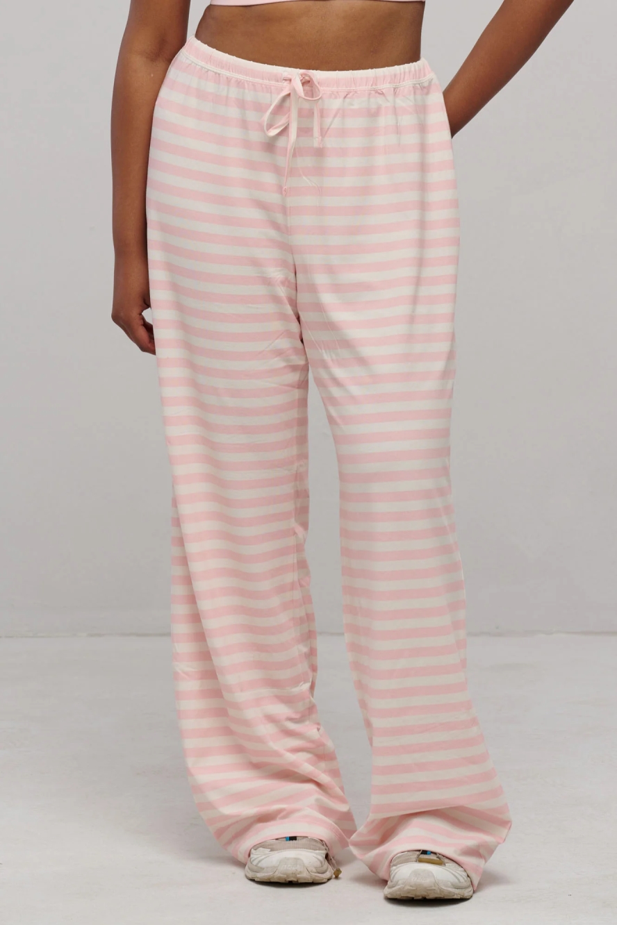 SEAAV  Broek Met Zeemansstrepen, Picknickroze