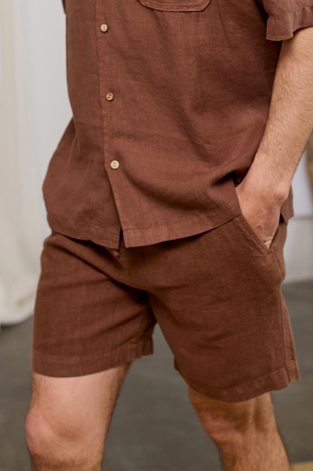 TWOTHIRDS mannen vegan Shorts Kawailoa Mocha Brown