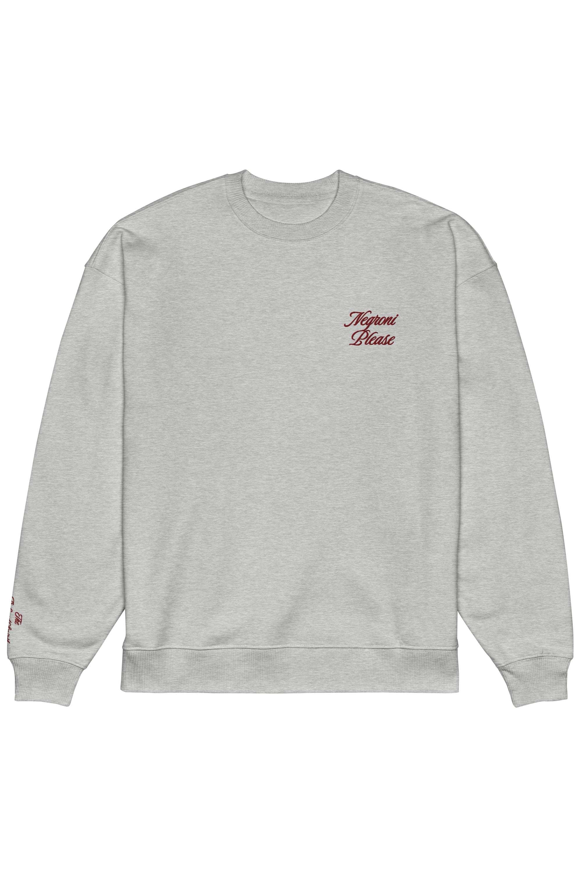 The Refined Spirit  Oversized Sweatshirt Negroni Please GemÃªleerd Grijs