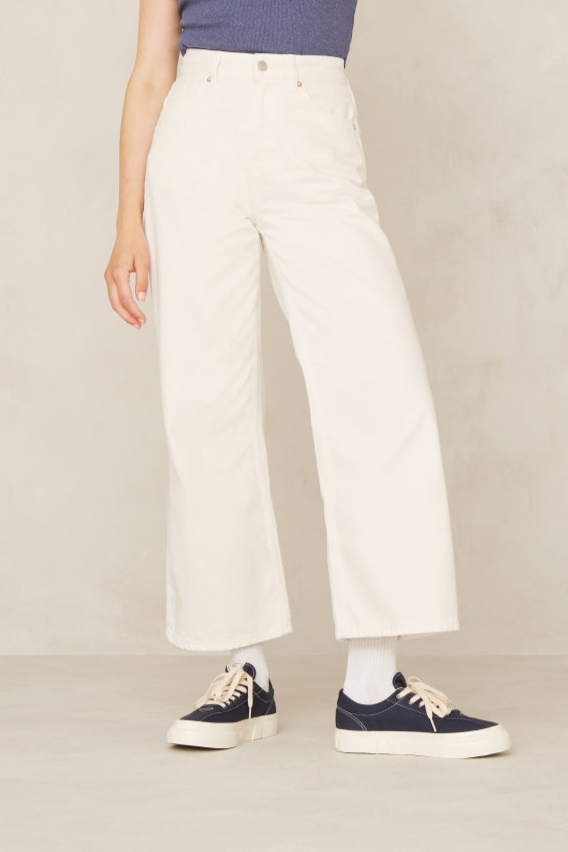 Kings of Indigo  Cropped Jeans Elisabeth Holo Non Dyed Off White