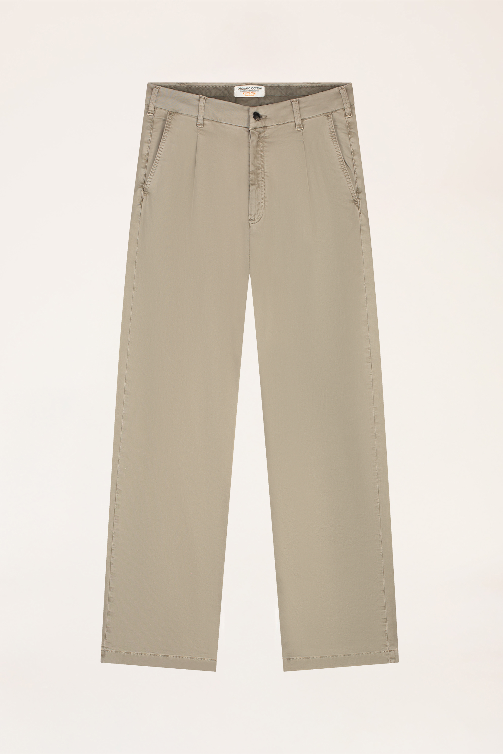 Kuyichi mannen vegan Chino Broek Harry Loose Beige
