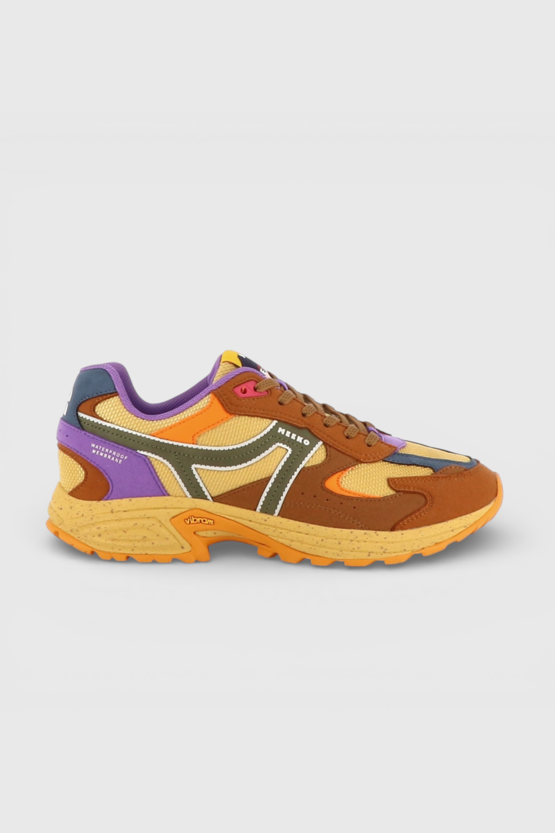 MEEKO mannen vegan Sneakers Capra Savannah Paars/Bruin