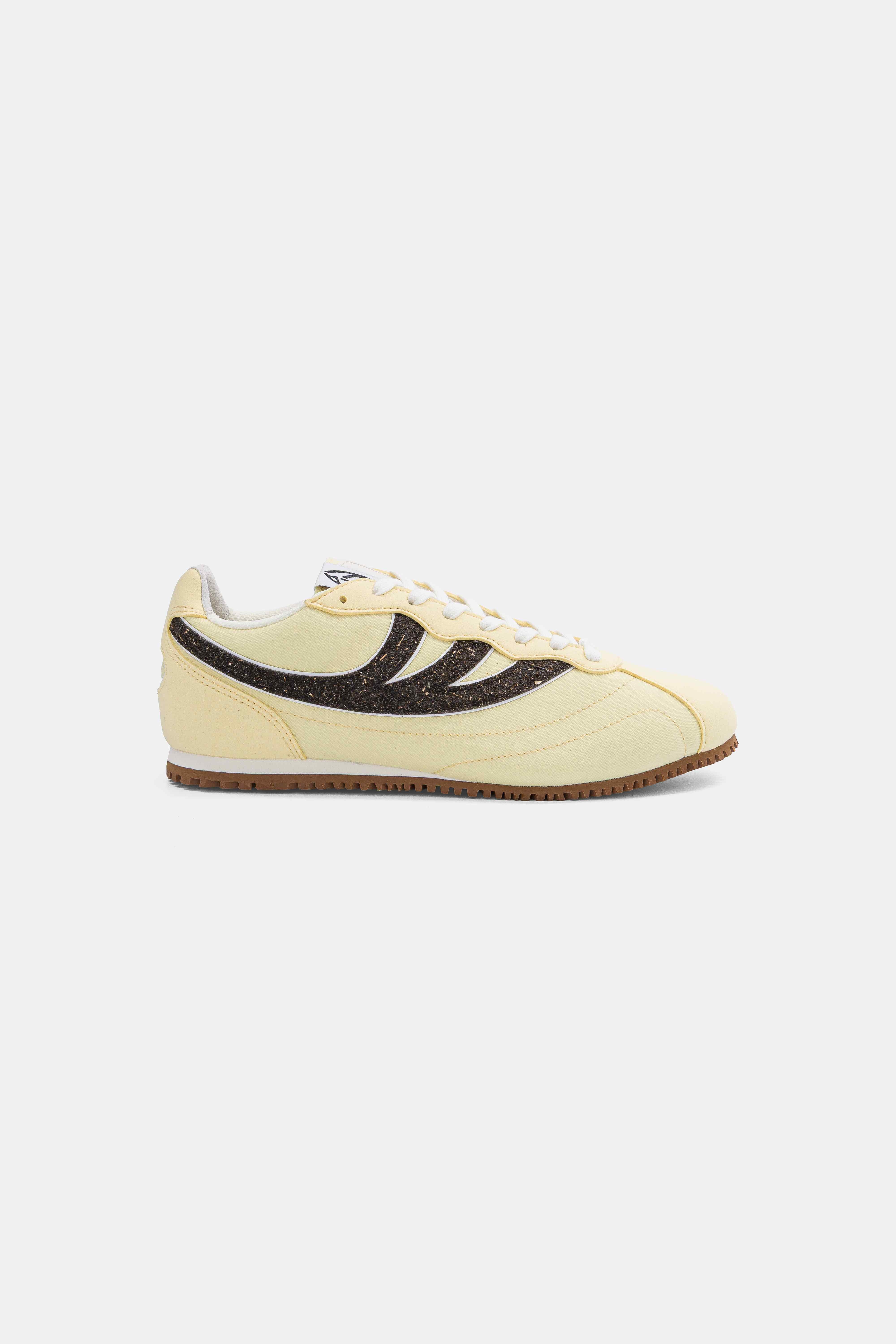 MoEa mannen vegan Sneakers Rise Geel & Zwart Zeewier