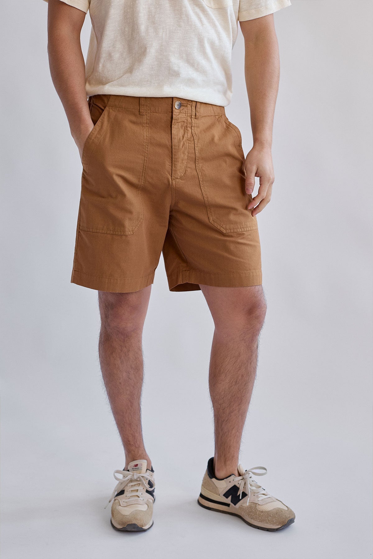 TWOTHIRDS mannen vegan Korte Broek Camel Toast Bruin