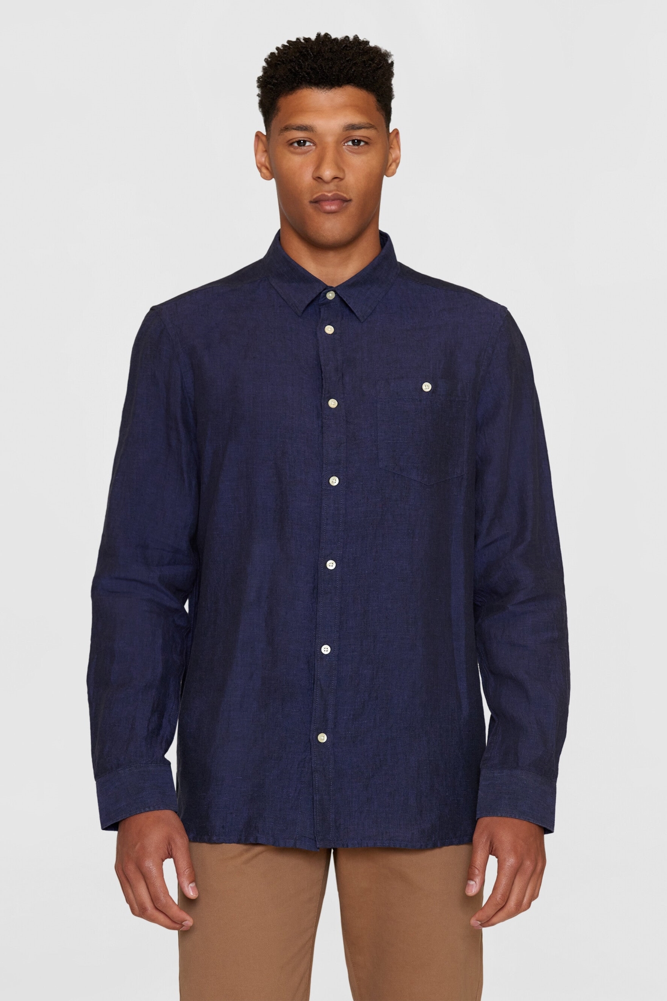 KnowledgeCotton Apparel mannen vegan Shirt Op Maat Gemaakt, Totaal Eclipse