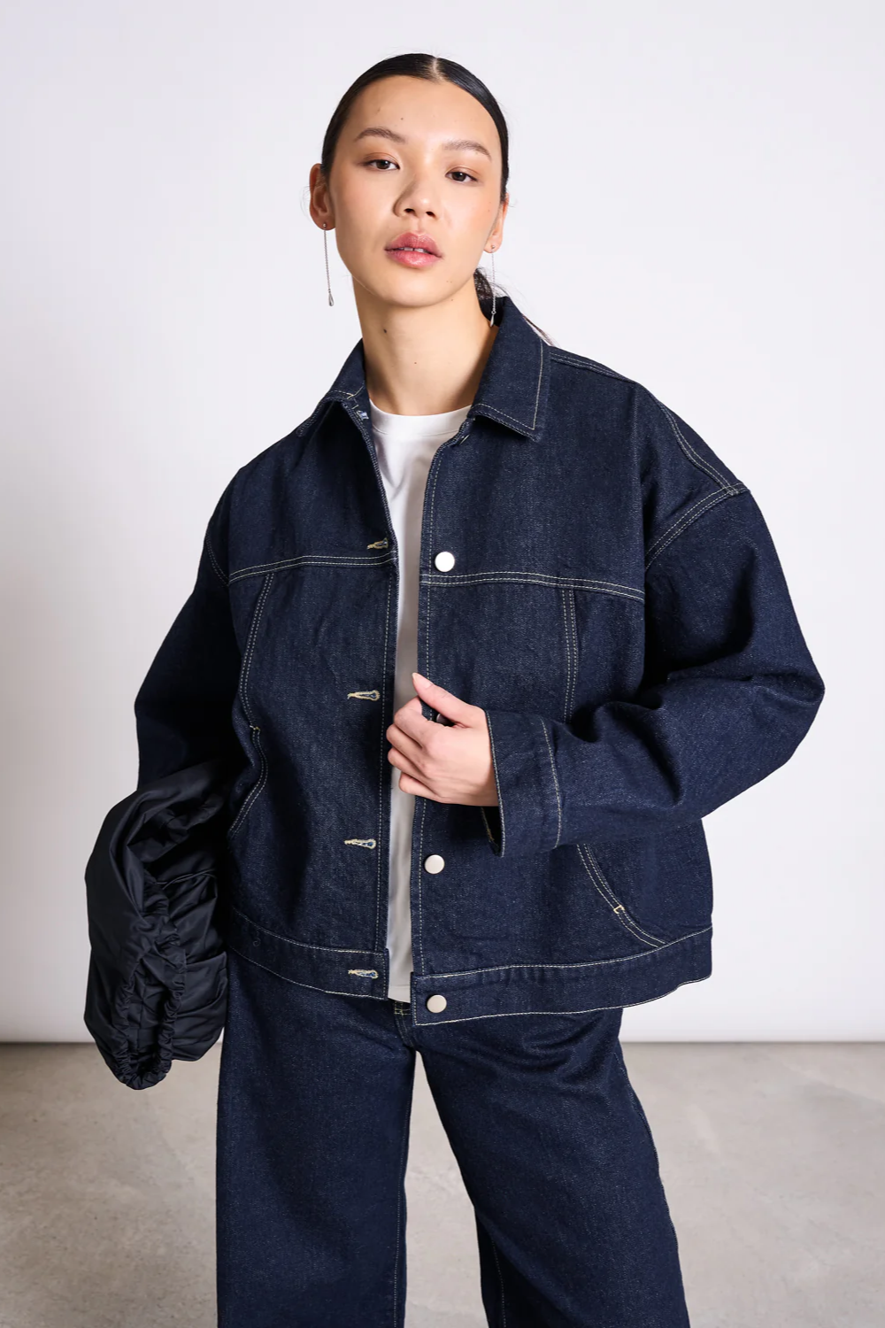 JAN 'N JUNE  Jas Denim Vilme Donkerblauw
