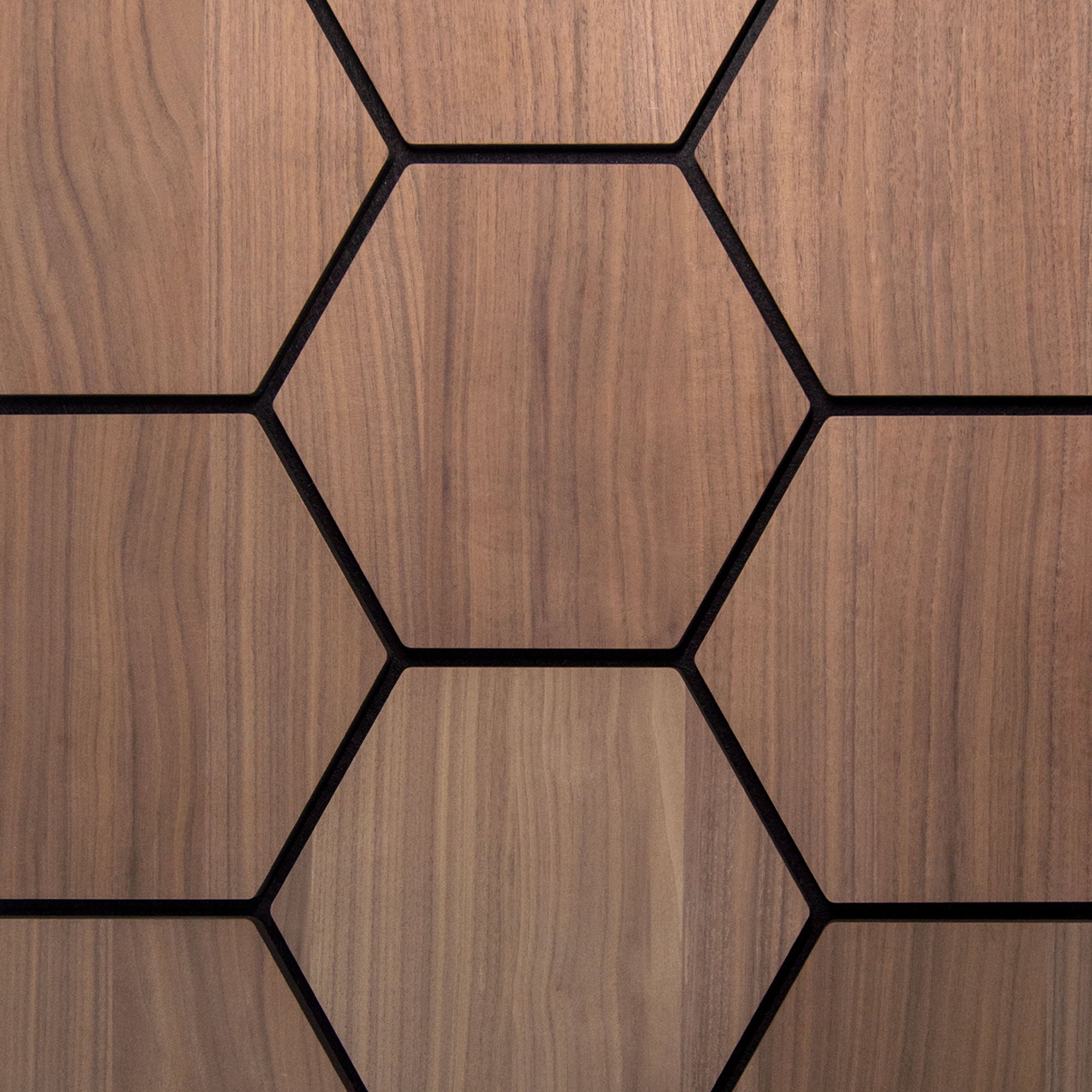 Sample - Hexagon Panel Walnoot