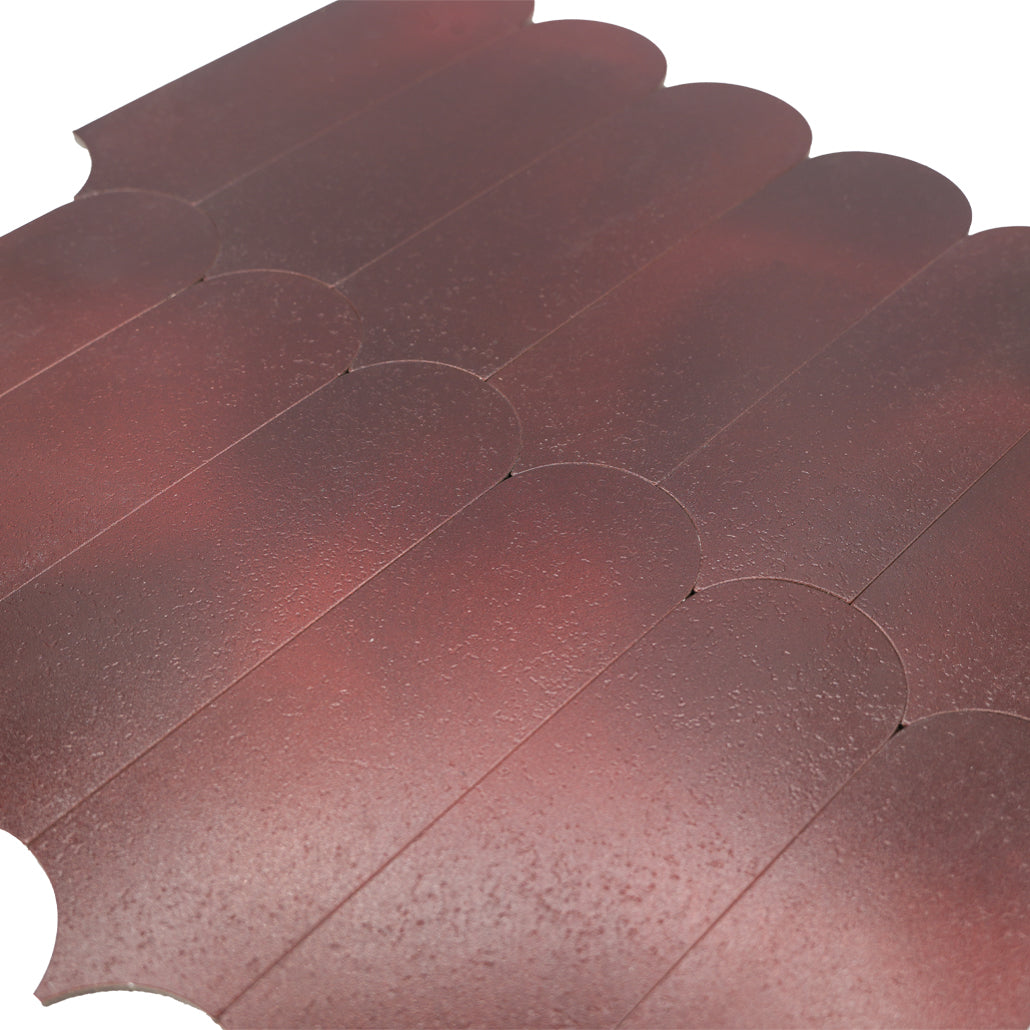 Zelfklevende Mozaïektegels Metaal | Arch Bordeaux | 28,8×29,8 cm | Keuken, Bad & WC