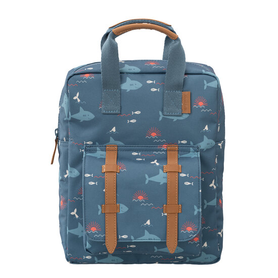 Fresk kleine rugzak van gerecycled plastic - Backpack small Shark