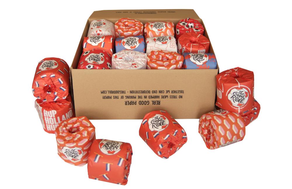 Oranje Box - EK Limited Edition - Duurzaam Bamboe toiletpapier 2 laags - 24 rollen - The Good Roll