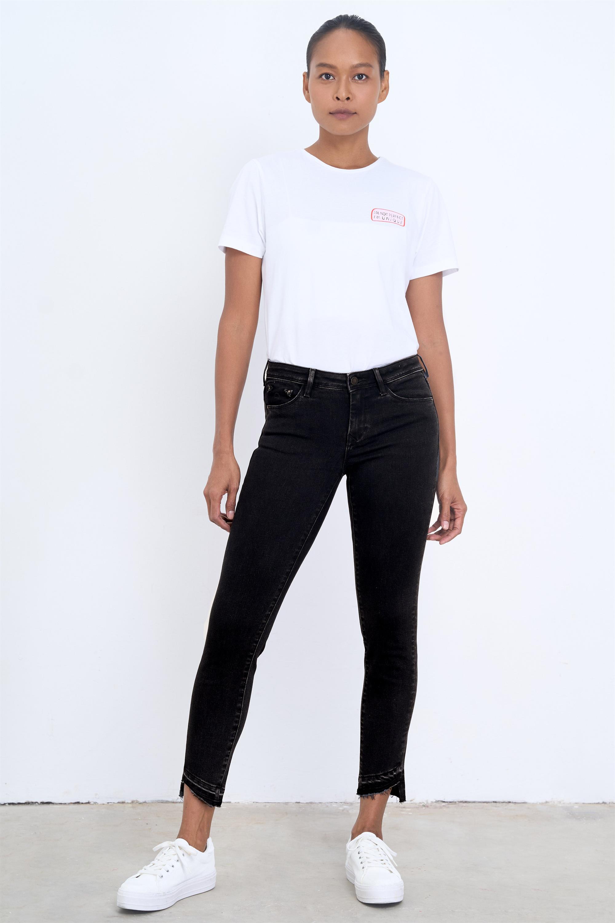 Dawn  Jeans Mid Sun Slim Comfort Stretch Denim Zwart