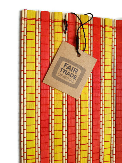 FairTrade Placemat bamboe geel/oranje