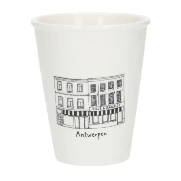 Gevel mok, Antwerpen Vleminck, porselein, 200 ml
