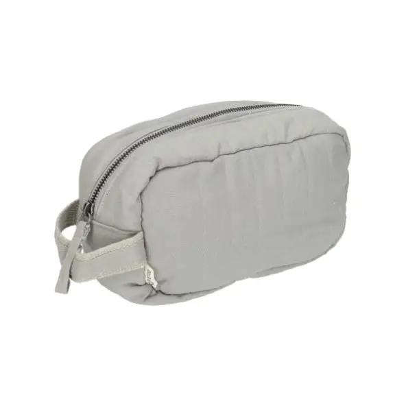 Toilettas middel, biologisch katoen, grijsblauw 20 x 12 x 9 cm