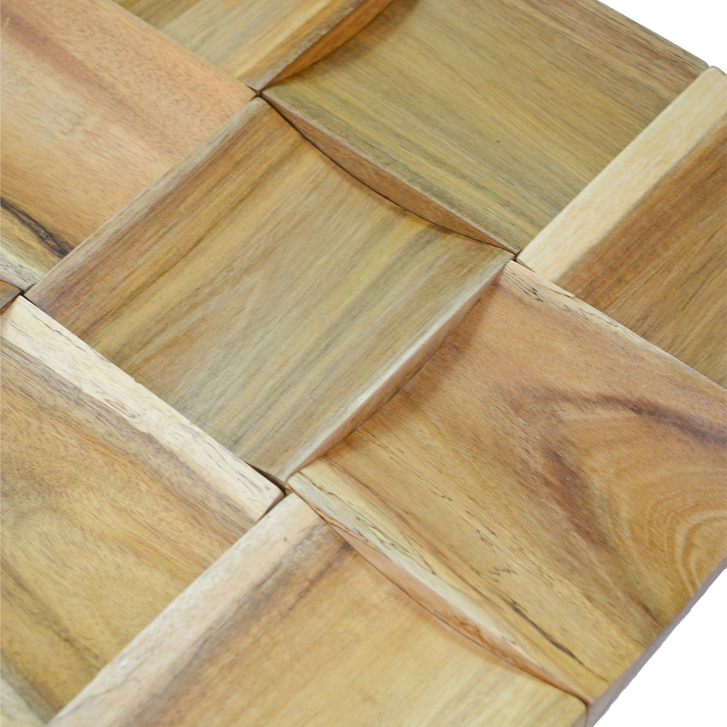 3D Houten Wandpaneel | Timeless Teak | 30×30 cm | Wanddecoratie
